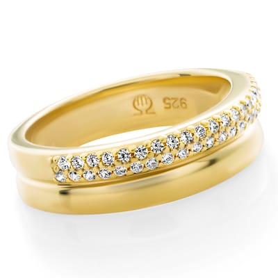Orphelia 'Emily' Dames 925 Zilveren Ring - Goud ZR-7581/G