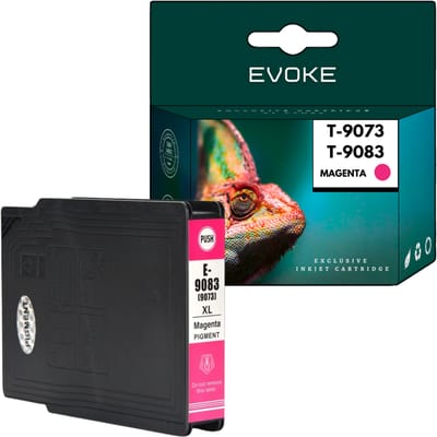 Evoke Compatibele Inkt voor Epson T9073 C13T907340 Magenta 90 ml 7000 Pagina's Workforce Pro Wf-6090Dw 6090Dtwc 6090D2Twc 6590Dwf 6590Dtwfc 6590D2Twfc