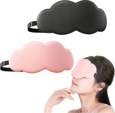Lichtblokkerend 3D Slaapmasker voor Volwassenen - 2 Stuks, Zacht en Ademend met Verstelbare Hoofdband