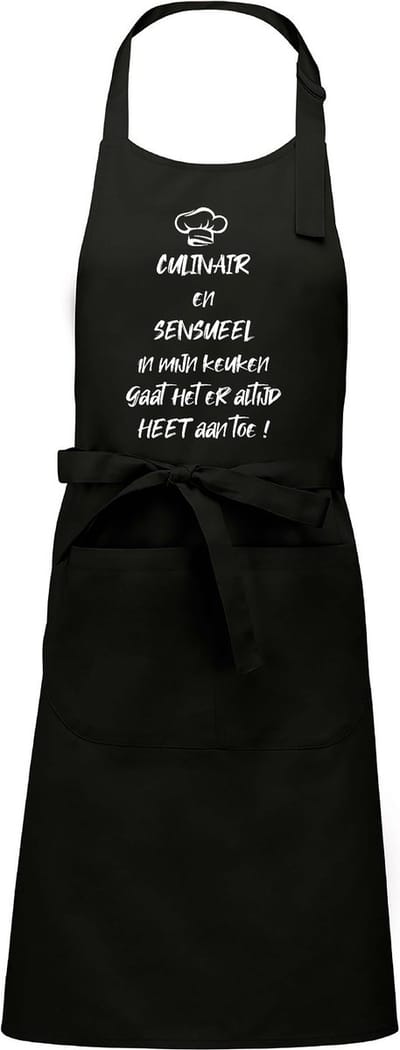 mijncadeautje - Luxe - Keuken - Kook - Barbecueschort - BBQ - verjaardag en feest - kado - cadeautje - Culinair en sensueel.... gaat er heet aan toe - zwart