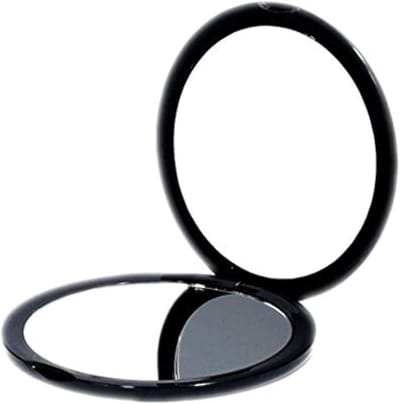 Mini Make Up Spiegel - Vergrotende spiegel - Rond - 30x/1x vergroting - Reisspiegel - Voor gedetailleerde make-up en huidverzorging van dichtbij - 10cm - Zwart