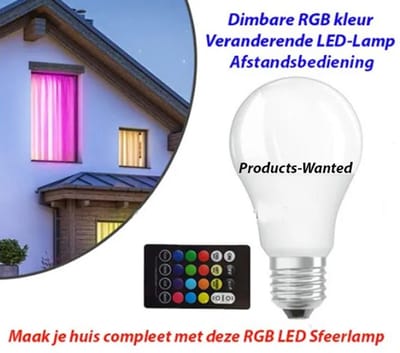 Dimbare RGB Kleur Veranderende LED-Lamp Afstandsbediening