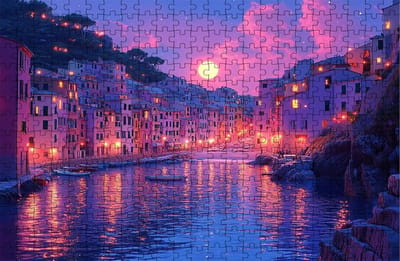 Houten Puzzel - Legpuzzel Volwassenen - Ontspanning Thuis - Hoge Kwaliteit Print - 100x70 cm - Kleine Stad