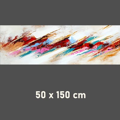 Allernieuwste.nl® Canvas Schilderij Multicolor Graffiti - Pop Graffiti - XL formaat - Kleur - 50 x 150 cm