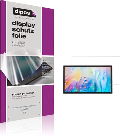 dipos – 2x Beschermfolie geschikt voor ZIOVO A9 | Krasbestendige & heldere Screenprotector Ultra-Thin