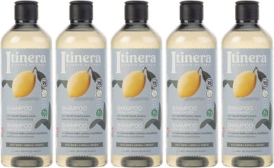 ITINERA - Shampoo voor vettig haar met citroen van de kust van Amalfi, 370 ml (5 stuks)