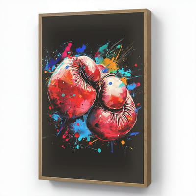 Wandlamp 60x90 cm - Oplaadbaar - Graffiti - Sport - Boksen - Bokshandschoenen - Wandlampen binnen woonkamer - Slaapkamer lamp - Decoratieve nachtlamp - Vloerlamp draadloos