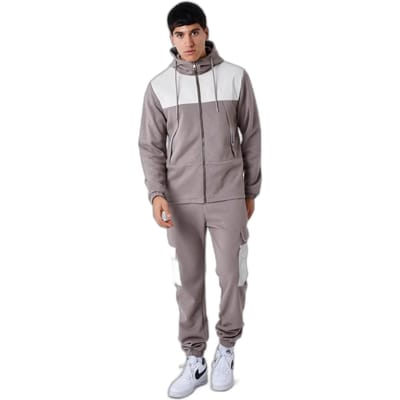 Sweatshirt zip-up met capuchon en tweedelige stof Project X Paris Nid D'Abeille
