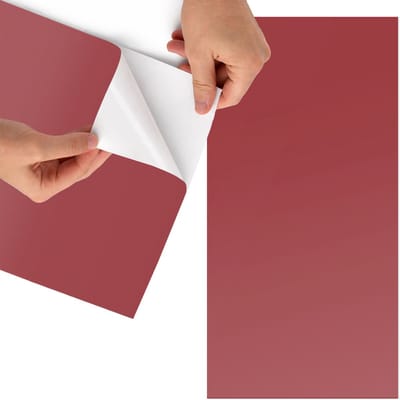 Tulup Meubelfolie - Bordeauxrode kleur Decoratiefolie Zelfklevend - 65x130 cm - Bordeaux Meubelfolie - Meubel Wrap Folie - Minimalist Meubelfolie - Plakfolie Meubels - Keuken decoratie - Achtergronden en patronen