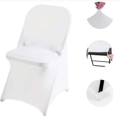 Meble odNowa - Banketstoelbeschermer - Spandex - Witte kleur - Oeko-Tex Gecertificeerd