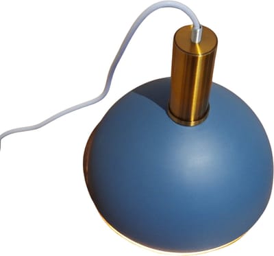 Hanglamp Modern Blauw met koper 25 cm - Scaldare Ibia