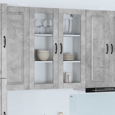 vidaXL - Vaatwasserpaneel - Kalmar - Beton - Grijs - 80 - x - 31 - x - 100 - cm