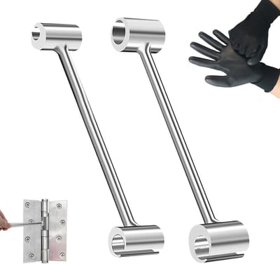 Verstelbare scharnierafsteltool met 2 stuks, verstelbare moersleutel en handschoenen voor optimale scharnierafstelling (8-25 mm)