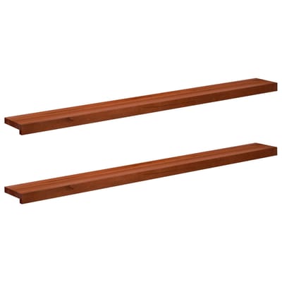 vidaXL - Raamprofielen - 2 - st - Bruin - 140 - x - 15 - x - 2 - cm - Massief - beukenhout