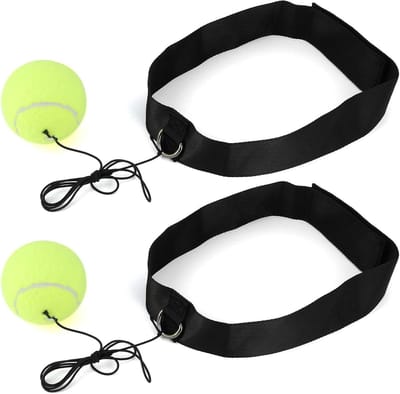 Boksen Reflex Bal - Vechtbal Training - Hand Oog Coördinatie - Met Verstelbare Hoofdband - 2 stuks - Groen