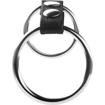 Rimba - Metalen Cockringen Combinatie met Leren Bandje - Ø 35 en 50 mm