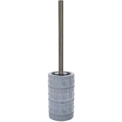 Spirella Relief Toiletborstel met Houder – Vrijstaande Toiletborstelhouder met Elegant Design voor de Badkamer