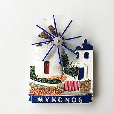 3D Koelkast Magneet Mykonos Eiland Griekenland - Uniek Souvenir voor Huis en Keuken