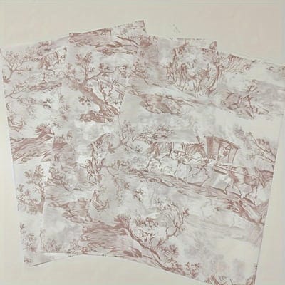 10 Feuilles/set Sortie Printanière Motif Voiture et Cheval Papier d'Emballage Cadeau Convient pour l'Emballage Cadeau de Mariage Festival Anniversaire, Emballage de Bouquet 10 sheets