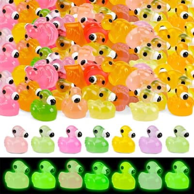 10/20 pièces Flamants Roses Mini Canards Lumineux Brillant dans le Noir Flamants Figures d'Animaux Minuscules Artisanat DIY idéal pour Jardin Féerique Micro W12094WW-