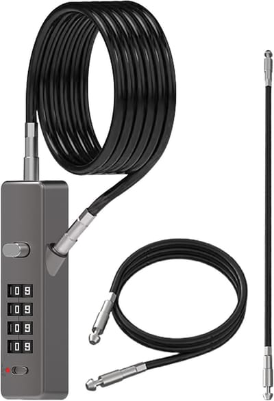 Fietsslot combinatie - Kabel slot - Fiets beveiligen - Onsnijbaar materiaal - 120 cm kabel - Grijs
