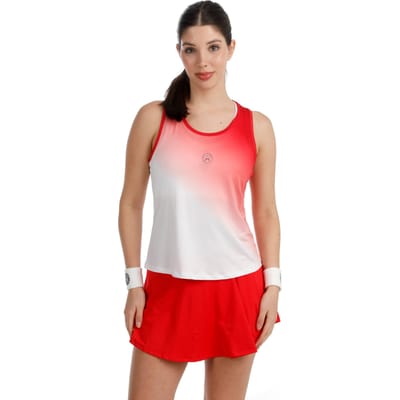 BIDI BADU Crew Racerback Tanktop Dames-rood, wit