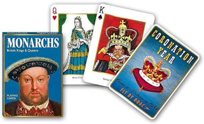 Piatnik speelkaarten Monarchs Britse koningen en koninginnen kaartspel.