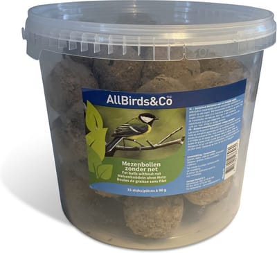 Allbirds&Co Mezenbol Zonder Net - Voer - 85 g 35 stuks