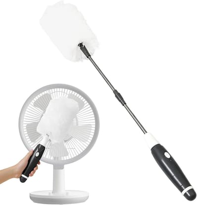Elektrische Stofwisser - Draadloze Stoffer - Efficiënt Schoonmaken - 360 Graden Draaiend - Uitschuifbaar - Grijs