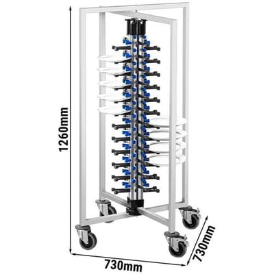 GGM Gastro Tellerstapler - bis zu 48 Teller - Ø 16 - 32 cm - Klappbar & Rollbar