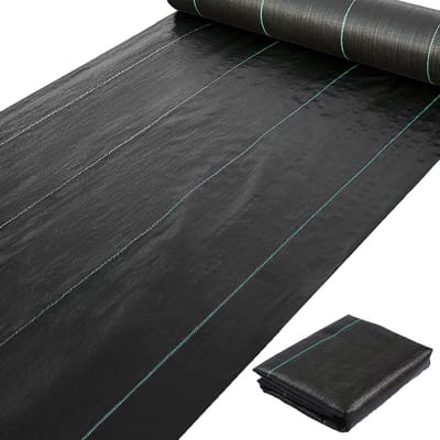 Onkruiddoek Zwaar - Wegdoek Bodembedekker - Tuin Bodem Bedekken - Ademend Waterdoorlatend - 1 x 16 meter - Zwart