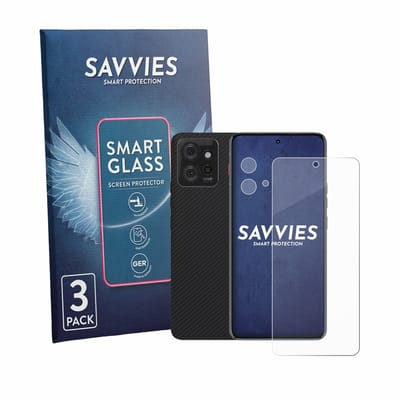 3 Stuks Savvies Screenprotector - geschikt voor Motorola ThinkPhone (Voor+Camera) - beschermfolie glas transparant