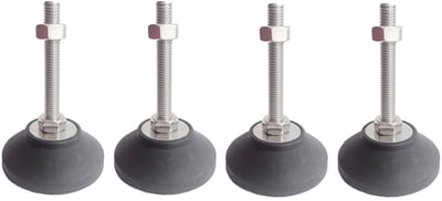 Dailygoods- Meubelnivelleringsvoeten 4 stuks - Verstelbare Hoogteversteller - Draagvermogen 80 kg - Nivelleringsvoet - Bescherming tegen Krassen - Tot 50 mm Hoogteverstelling - Meubelpoten