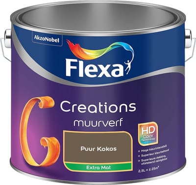 Flexa - Creations Muurverf Extra Mat - Puur Kokos - Mengverf - 2,5 L