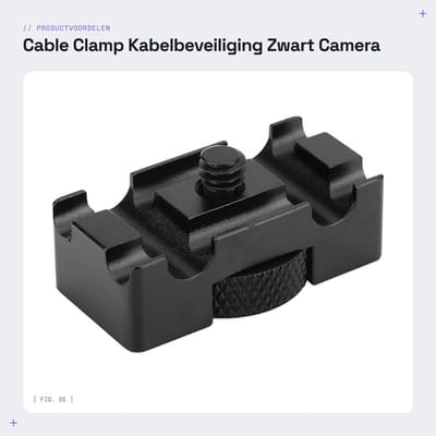 Dailygoods Cable Clamp - Kabelbeveiliging - Zwart - Camera Klem - Beveilig en bescherm camera kabels - Geschikt voor camera's