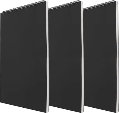 3-Pack A3 Spiraal Gebonden Schetsboeken, 160 gsm Tekenblokken met 30 Vellen, Ideaal voor Schetsen en Portretten