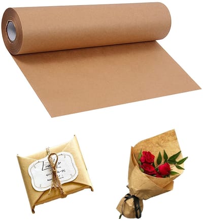 Dailygoods- Cadeaupapier Natuurlijk Gerecycled - Inpakpapier Verjaardag - Inpakpapier Kerstmis - Inpakpapier Rollen - Cadeauverpakking Kunsthandwerk - Bruin 30cm x 10m