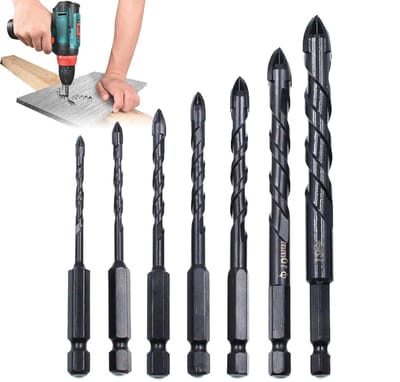 Tegelboor Set - Metaal Boren - Metselwerk Boren - Titanium Technologie - 7 Delig - Metaal
