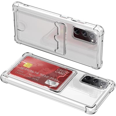 Porte-cartes Coque de téléphone antichoc Pour Samsung Galaxy S25 Edge S24 S23 S22 Plus Ultra S21 FE S20 Couverture Armure Placage Transparent For S24FE