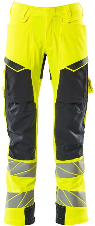 Mascot Accelerate Safe Broek met kniezakken 19079-511 - hi-vis geel/donkermarine - C46 - 76
