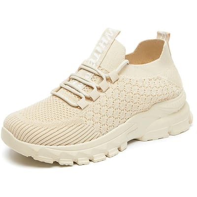 Schoenen Dames Lente Nieuw Vliegend Weven Ademend Casual Schoenen Sportschoenen Koreaanse Damesschoenen 41 white