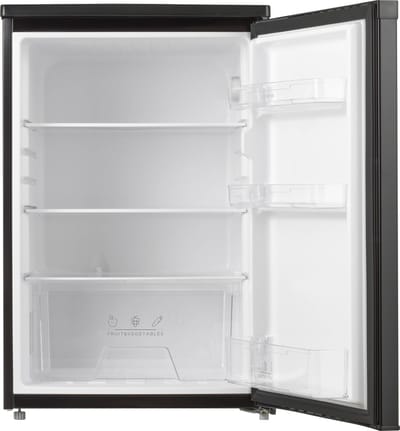 Inventum KK550B tafelmodel koelkast energiezuinig - 131 liter - Zonder vriesvak - 55 cm breed - Superkoelen - Led-verlichting - Energielabel D - Vrijstaand - Zwart