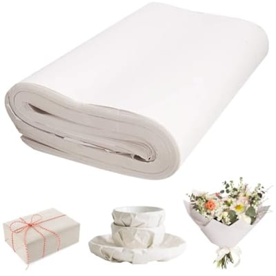 100 vellen verpakkingspapier - 68x40 cm - wit - recyclebaar beschermmateriaal