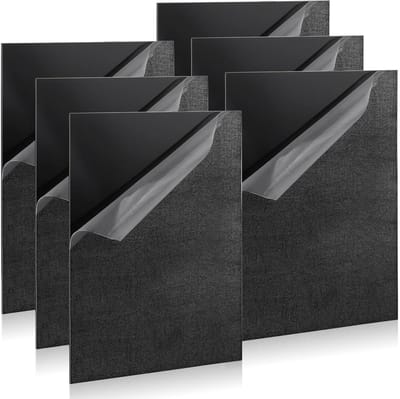 Acryl Platen - Kunststof Vellen - Projecten en Presentaties - Slagvast en Weerbestendig - 6 Stuks 297x210x2mm - Zwart