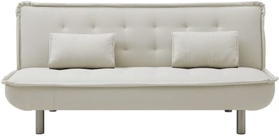 Vente-unique Driezitsslaapbank klik-klak in beige stof MISHAN