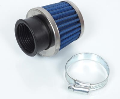 sifam auto luchtfilter recht chroom en blauw 35mm nieuw