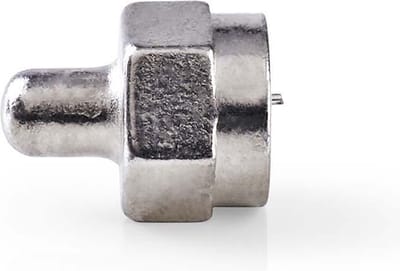 Nedis F-Connector - Terminator - Male - Vernikkeld - 75 Ohm - Schroef - Metaal - Zilver - Polybag - 25 Stuks