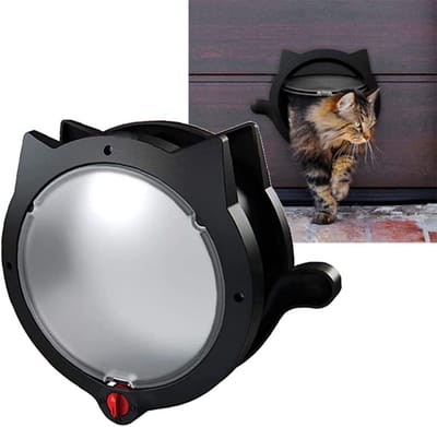 Automatische Kattendeur met Magnetische Vergrendeling, 4 Vergrendelingsmodi, Veilig en Duurzaam voor Binnen en Buiten, Ideaal voor Huisdieren