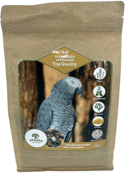 Utopia Papegaaien Voer - Premium Vogelvoer met Tijmpoeder - 1 kg Compleet voor Siervogels