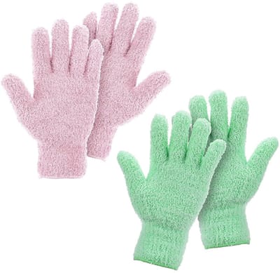 2 paar microvezel stofhandschoenen voor jaloezieën, auto en meubels